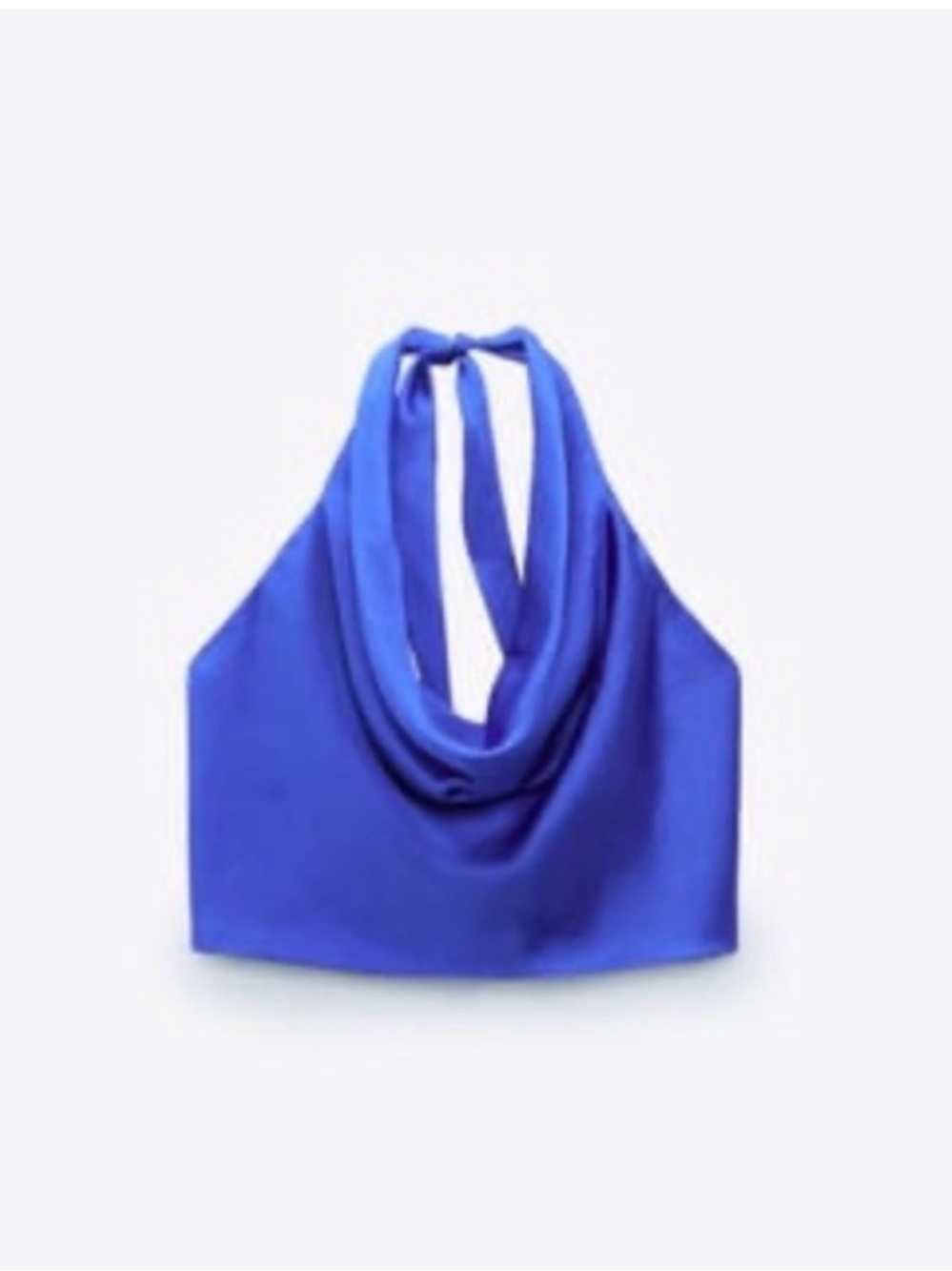 Zara Royal Blue Cowl Halter Camisole